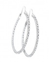 Studio 925 Ultimate Zenith Circle of Fire Diamond CZ In-n-Out Sterling Silver Hoop Earrings