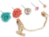 Betsey Johnson Flower 5-Stud Earrings Set