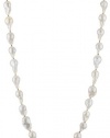 Mizuki 14k White Baroque Pearl Necklace with Diamond Starburst, 28