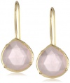 Coralia Leets Jewelry Design Riviera Collection Mini French Wire Prong Earrings Rose Quartz
