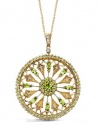 Effy Jewlery 14K Yellow Gold Diamond & Peridot Pendant, 3.95 TCW