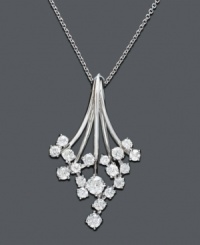 Let waves of diamonds wash over you with this extraordinary waterfall pendant. Necklace crafted with multitudes of round-cut diamonds (3/4 ct. t.w.) in 14k white gold. Approximate length: 17 inches. Approximate drop: 1 inch. Let waves of diamonds wash over you with this extraordinary waterfall pendant. Necklace crafted with multitudes of round-cut diamonds (3/4 ct. t.w.) in 14k white gold. Approximate length: 17 inches. Approximate drop: 1 inch.