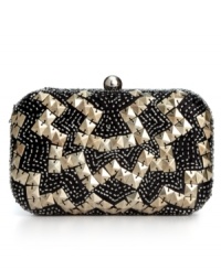 Take this satin-wrapped, beaded beauty out for the evening for a decidedly diva-licious look. With discrete kisslock and slender shoulder strap, it's the perfect addition to your LBD look. Take this satin-wrapped, beaded beauty out for the evening for a decidedly diva-licious look. With discrete kisslock and slender shoulder strap, it's the perfect addition to your LBD look.