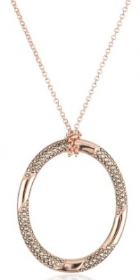 Judith Jack Sterling Silver and Rose Gold-Plated Circle Pendant Necklace Judith Jack Sterling Silver and Rose Gold-Plated Circle Pendant Necklace