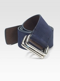 A versatile design with suede on one side and leather on the other. Width, about 2½Made in Italy A versatile design with suede on one side and leather on the other. Width, about 2½Made in Italy