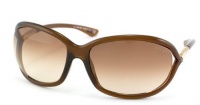 Tom Ford Jennifer FT0008 Sunglasses - 692 Transparent Dark Brown (Gradient Brown Lens) -61mm Tom Ford Jennifer FT0008 Sunglasses - 692 Transparent Dark Brown (Gradient Brown Lens) -61mm