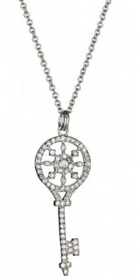 Sterling Silver with CZ Kaleidoscope Key Necklace