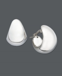 Simple, yet stunning. Pair any ensemble with these smooth hoops. Crafted in 14k white gold. Approximate diameter: 1/2 inch. Simple, yet stunning. Pair any ensemble with these smooth hoops. Crafted in 14k white gold. Approximate diameter: 1/2 inch.