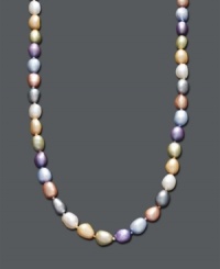 Classic style with a hint of pastel color. Fresh by Honora necklace features multicolored cultured freshwater pearls (7-8 mm) set in sterling silver. Necklace can be worn long or doubled for a chic, layered look. Approximate length: 36 inches. Classic style with a hint of pastel color. Fresh by Honora necklace features multicolored cultured freshwater pearls (7-8 mm) set in sterling silver. Necklace can be worn long or doubled for a chic, layered look. Approximate length: 36 inches.
