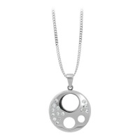 Inox Womens Designer Moonshine 316L Stainless Steel and CZ Pattern Pendant (comes with bonus silicone necklace) Inox Womens Designer Moonshine 316L Stainless Steel and CZ Pattern Pendant (comes with bonus silicone necklace)