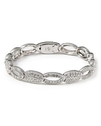 Shape meets sparkle on this silvery link bracelet from Lora Paolo, featuring inset crystals and a delicate oval design. It's classic lines make it an elegant accessory for evening. Shape meets sparkle on this silvery link bracelet from Lora Paolo, featuring inset crystals and a delicate oval design. It's classic lines make it an elegant accessory for evening.