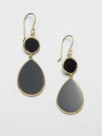 From the Polished Rock Candy® Collection. Rich black onyx set in radiant 18k gold in a chic dual drop shape. 18k goldBlack onyxDrop, about 2.2Hook backImported From the Polished Rock Candy® Collection. Rich black onyx set in radiant 18k gold in a chic dual drop shape. 18k goldBlack onyxDrop, about 2.2Hook backImported