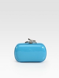 Lustrous patent leather shines in this sleek frame-top bag, adorned with a signature branch clasp.Chain shoulder strap, 20½ dropTop clasp closureOne inside open pocketFully lined5¼W X 3½H X 1½DImported Lustrous patent leather shines in this sleek frame-top bag, adorned with a signature branch clasp.Chain shoulder strap, 20½ dropTop clasp closureOne inside open pocketFully lined5¼W X 3½H X 1½DImported
