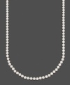 A chic and classic look that will never go out of style. Layer your neckline in elegant AA Akoya cultured pearls (6-6-1/2 mm) by Belle de Mer. Set in 14k gold. Approximate length: 20 inches.