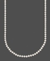 A chic and classic look that will never go out of style. Layer your neckline in elegant AA Akoya cultured pearls (6-6-1/2 mm) by Belle de Mer. Set in 14k gold. Approximate length: 20 inches.