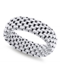 Stunning in sterling silver. Giani Bernini's mesh stretch ring features a stunning look that's fashion-forward. Ring adjusts to fit finger. Stunning in sterling silver. Giani Bernini's mesh stretch ring features a stunning look that's fashion-forward. Ring adjusts to fit finger.