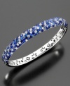 Wrap this ravishing bracelet of fine jewels around your wrist for a fun yet sophisticated look. With round-cut sapphires (10-3/8 ct. t.w.) set in sterling silver; by Balissima by Effy Collection. Approximate diameter: 2-1/2 inches.