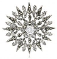 Judith Jack Winter Sparkle Sterling Silver Marcasite and Cubic Zirconia Giftable Snowflake Brooch Judith Jack Winter Sparkle Sterling Silver Marcasite and Cubic Zirconia Giftable Snowflake Brooch