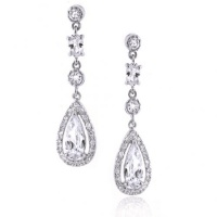Bling Jewelry Bridal Teardrop Legacy Bequest Classic CZ Chandelier Earrings Bling Jewelry Bridal Teardrop Legacy Bequest Classic CZ Chandelier Earrings