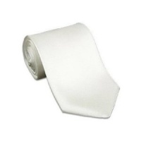 K Alexander Men's Solid WHITE Tie K Alexander Men's Solid WHITE Tie