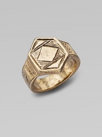 A simply chic design with abstract etchings for a stunning look. GoldtoneDiameter, about ¼Made in USA A simply chic design with abstract etchings for a stunning look. GoldtoneDiameter, about ¼Made in USA