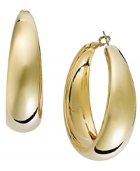 Ladies, let's talk hoops! Big or small, silver or gold, every girl needs 'em in her collection! INC International Concepts' statement-making style features a wide hoop design set in gold tone mixed metal. Approximate diameter: 2 inches. Ladies, let's talk hoops! Big or small, silver or gold, every girl needs 'em in her collection! INC International Concepts' statement-making style features a wide hoop design set in gold tone mixed metal. Approximate diameter: 2 inches.