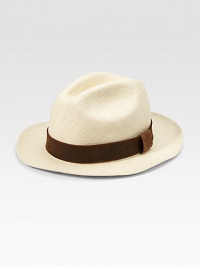 Stay cool in the summer heat with this incredibly stylish straw hat with contrasting, studded band.100% strawBrim, about 2Spot cleanMade in USA Stay cool in the summer heat with this incredibly stylish straw hat with contrasting, studded band.100% strawBrim, about 2Spot cleanMade in USA