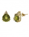 Effy Jewlery 14K Yellow Gold Peridot & Diamond Earrings, 3.44 TCW