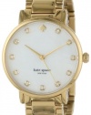 Kate Spade Watches Women's 1YRU0007 Gold Crystal Marker Bracelet Gramercy Watch