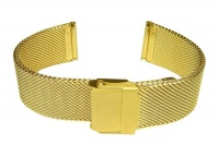 18mm Gold Tone IPG Stainless Steel Wire Mesh Bracelet Watch Band Strap 18mm Gold Tone IPG Stainless Steel Wire Mesh Bracelet Watch Band Strap