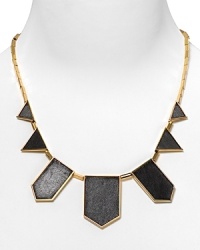 Designed by Nicole Richie, this 14 kt. yellow gold-plated black leather drop necklace looks current and fun with any look. Designed by Nicole Richie, this 14 kt. yellow gold-plated black leather drop necklace looks current and fun with any look.