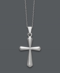Subtle and symbolic. Giani Bernini's polished cross pendant is a great way to show your faith. Setting and chain crafted in sterling silver. Approximate length: 18 inches. Approximate drop: 1-1/4 inches. Subtle and symbolic. Giani Bernini's polished cross pendant is a great way to show your faith. Setting and chain crafted in sterling silver. Approximate length: 18 inches. Approximate drop: 1-1/4 inches.