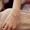 Crystal Bow Gold Cuff Bracelet