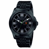 Gucci Men's YA126202 G-Timeless Black Dial Black IP Steel Bracelet Watch Gucci Men's YA126202 G-Timeless Black Dial Black IP Steel Bracelet Watch