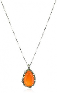 Elizabeth and James Thorns Sterling Silver Orange Carnelian Pendant Necklace Elizabeth and James Thorns Sterling Silver Orange Carnelian Pendant Necklace
