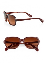 A feminine classic with an updated twist in chic acetate. Available in black with grey gradient polar lens, paldeo/moonstone with brown gradient polar lens or rouge with copper gradient lens. Flush pin details100% UV protectionImported A feminine classic with an updated twist in chic acetate. Available in black with grey gradient polar lens, paldeo/moonstone with brown gradient polar lens or rouge with copper gradient lens. Flush pin details100% UV protectionImported