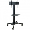 Peerless Universal Rolling Cart for 32 - 65 inches Flat Panel Screens Weighing Up to 150 lb (includes Metal Shelf, Black)