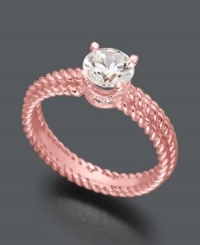 For sparkle that lasts a lifetime, Blush by Design's certified, round-cut diamond (3/4 ct. t.w.) shines in a 14k rose gold setting. For sparkle that lasts a lifetime, Blush by Design's certified, round-cut diamond (3/4 ct. t.w.) shines in a 14k rose gold setting.