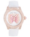 Spread your wings with the beautiful color on this Betsey Johnson watch.