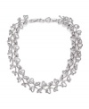 Elaborate elegance. An interlaced motif with an airy, linear aesthetic defines Swarovski's Lightness crystal collar necklace. Crafted in silver tone mixed metal, it's adorned with shimmering crystals. Approximate length: 13 inches + 2-inch extender.