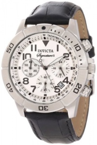 Invicta Men's 7283 Signature Chronograph Silver Dial Black Leather Watch Invicta Men's 7283 Signature Chronograph Silver Dial Black Leather Watch