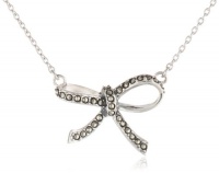 Judith Jack Double Impact Sterling Silver and Marcasite Bow Pendant Necklace, 18 Judith Jack Double Impact Sterling Silver and Marcasite Bow Pendant Necklace, 18