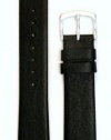 Men's Genuine Italian Leather Watchband Black 17mm Watch Band