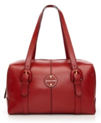 Worthy of the elegant address of its namesake, this polished leather silhouette from Franco Sarto is the epitome of classic styling. Buckle accents and detail stitching adorn the outside, while a well-organized interior keeps essentials perfectly in place. Worthy of the elegant address of its namesake, this polished leather silhouette from Franco Sarto is the epitome of classic styling. Buckle accents and detail stitching adorn the outside, while a well-organized interior keeps essentials perfectly in place.