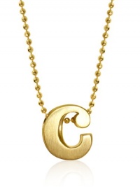 Alex Woo Little Letter 14kt Yellow Gold C with 16 Yellow Gold Single Disco Chain Alex Woo Little Letter 14kt Yellow Gold C with 16 Yellow Gold Single Disco Chain