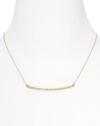 You can't go wrong with this sweetly styled 18-karat gold plated necklace from Gorjana, accented by a cubic zirconia pendant. Think of adding it as a touch of solo simplicity. You can't go wrong with this sweetly styled 18-karat gold plated necklace from Gorjana, accented by a cubic zirconia pendant. Think of adding it as a touch of solo simplicity.