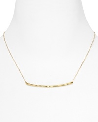 You can't go wrong with this sweetly styled 18-karat gold plated necklace from Gorjana, accented by a cubic zirconia pendant. Think of adding it as a touch of solo simplicity.