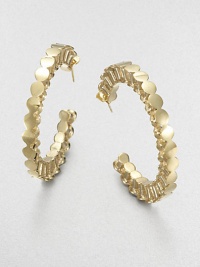 An edgy and contemporary piece styled after dangerously sharp objects with a classic reference. BrassLength, about .5Post backImported An edgy and contemporary piece styled after dangerously sharp objects with a classic reference. BrassLength, about .5Post backImported