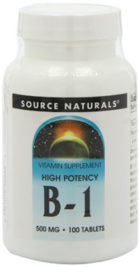 Source Naturals B-1 High Potency 500mg with Mag, 100 Tablets Source Naturals B-1 High Potency 500mg with Mag, 100 Tablets