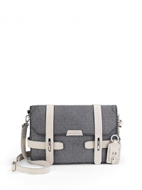 THE LOOKCotton canvas body with calfskin trimRemovable, adjustable contrast leather crossbody strapFlap with leather magnetic strap closureMetal keeper on the frontLogo-embossed leather tab on the frontLogo ID tagTwo inside open pocketsOne inside zip pocketInside logo detailTHE MEASUREMENTCrossbody strap, 14-22 drop10¾W X 7H X 3DTHE MATERIALCottonCalfskin trimFully linedORIGINImported THE LOOKCotton canvas body with calfskin trimRemovable, adjustable contrast leather crossbody strapFlap with leather magnetic strap closureMetal keeper on the frontLogo-embossed leather tab on the frontLogo ID tagTwo inside open pocketsOne inside zip pocketInside logo detailTHE MEASUREMENTCrossbody strap, 14-22 drop10¾W X 7H X 3DTHE MATERIALCottonCalfskin trimFully linedORIGINImported